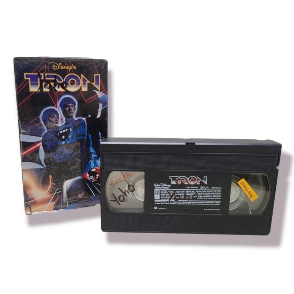 Disneys Tron (VHS, 1995) Rare Tested - plastic seal except for bottom - Picture 5 of 6